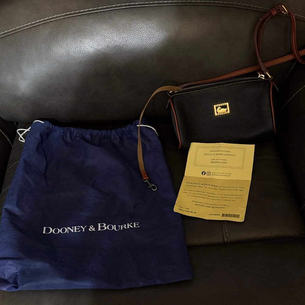 Dooney & Bourke Black and Brown Crossbody Bag